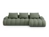 Canpé Canapé 3 places avec tissu structurel vert olive foncé et rangement