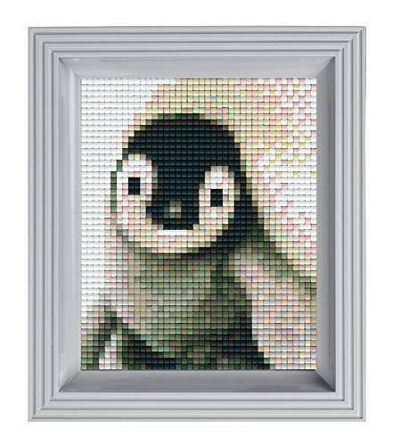 Pracht Creatives Hobby Pixel P31315 Mozaïek geschenkverpakking pinguïn, pixel afbeelding met kader, eenvoudig insteeksysteem, niet strijken of lijmen, steentjes van bio-plastic