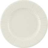 Givi Italia Feestbordjes/gebaksbordjes - 8x - zilver grijs - rond - papier/karton - 21cm