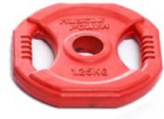 Muscle Power Aerobics Halterschijf - 30 mm - 1.25 kg - Rood - Per stuk