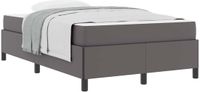 vidaXL Bedframe met matras, grijs, 120 x 200 cm, stof