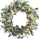 Bibelot Kunstgroene bladeren eucalyptus krans, bessenkrans voor lente, zomer, voordeur, raam, hangende muur, feestdecoraties (50 cm)
