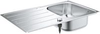 GROHE K200 Spoelbak met afdruipgedeelte - 860 x 500 mm - Roestvrij staal - RealSteel