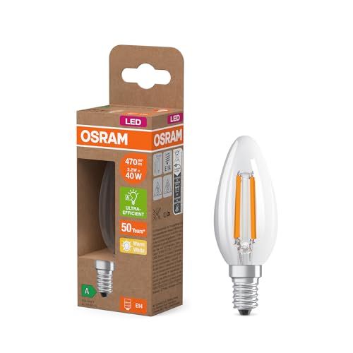 OSRAM LED Superstar Classic LED-lamp B 40, 2,2 W, 470 lm, E14, 2700 K, EEK A, 35 mm, 6-pack