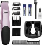 WAHL Trimmer voor vrouwen, dames scheerapparaten, vrouwelijke ontharingsmethoden, bikini trimmen en stylen, werkt op batterijen, persoonlijke trimset, roze