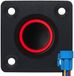 ProRide Interrupteur à bouton-poussoir en métal Panneau encastrable 220V ON-OFF - 22mm - avec câble de connexion - Indicateur LED Rouge