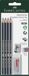Faber-Castell Potloodset Goldfaber - 4 Grafietpotloden, Gum en Puntenslijper