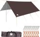 Merkloos / Sans marque Ripstop Regendak Bruin 400x400cm