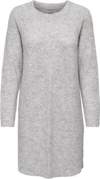 ONLY Gebreide jurk ONLCAROL Lange jurk Light Grey Melange