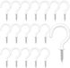 Crochets de plafond sans marque - 20 pièces - Blanc - Acier inoxydable/Vinyle