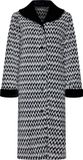 Pastunette Fleece badjas zigzag - Zwart - Maat XXL