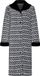 Pastunette Fleece badjas zigzag - Zwart - Maat XXL