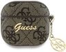 Guess Hoesje geschikt voor AirPods 4 | Premium Eco-leder en duurzaam PC | met Charm | Robuust | bruin
