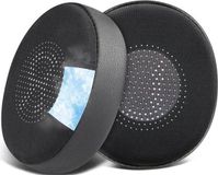ZenithVibe Coussinets d'oreille remplaçables en gel pour casque sans fil - Tissu soie glacée - Rafraîchissant - Compatible avec Jabra Evolve2 65 et Elite 45h - Coussinets confortables - Coussinets durables
