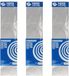 Haza 3x Crepe alu papier plat glitter zilver 150 x 50 cm