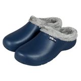 Morethansocks Tuinklompen Heren Fake Fur Navy