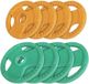Gorilla Sports Voordeelbundel Olympische halterschijven 4 x 2,5 + 4 x 5 kg Gripper Gietijzer Rubber Coating - 50 mm
