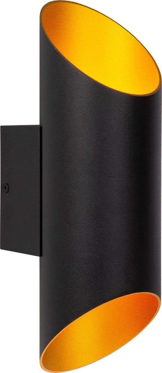 Lucide QUIRIJN Wandlamp - Ø 10 cm - Zwart