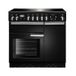 Falcon Professional+ 90 Vrijstaand Fornuis - Inductie - 5 Zones - Zwart/Chroom - A