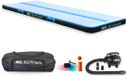 MMS AirTrack Turnmat – 200x100x10 cm – Opblaasbaar – Incl. Elektrische Pomp en Draagtas – Blauw
