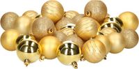 Inge-glas Inge's Christmas Decor Gmbh Kerstballen - 40x stuks - goud - kunststof - 6 cm
