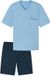 SCHIESSER Heren Pyjama Kort Lucht Gestreept Single Jersey Katoen 2 Stuks Maat 64