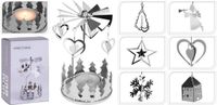 Home & Styling Theelichthouder carrousel zilver