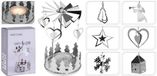 Home & Styling Theelichthouder carrousel zilver
