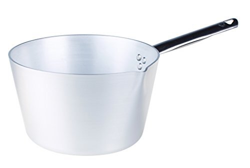 Pentole Agnelli Linea aluminium 3 mm conische pot met 1 handvat, staal, zilver, 14 cm