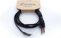 Y-kabel Cordial Y-kabel met schuine stereo mini jack drager / 2 monoklinks 1 m
