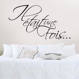 Il Était Une Fois Sticker Mural - Noir - 197x348 cm