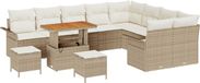 vidaXL Banc de jardin beige