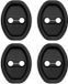 Poignée de porte en silicone - Ouverture de porte insonorisée - Protection contre la corrosion - 4 pièces - Noir profond