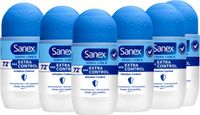 Sanex Derma Care Extra Control 72h Anti-transpirant Deodorant Roller 6 x 53ml