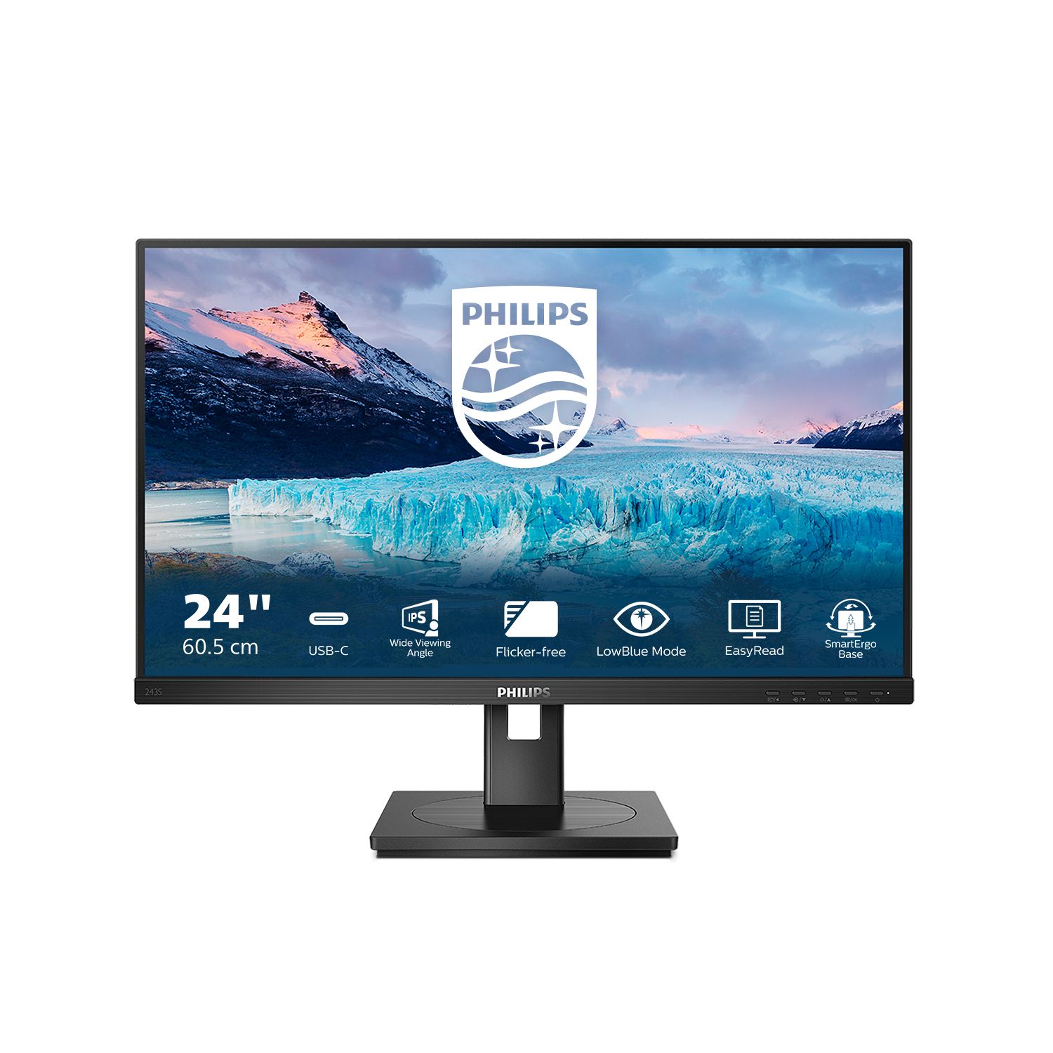 Philips 243S1/00 23.8" Full HD Monitor - IPS, 75Hz, USB-C, HDMI, DisplayPort