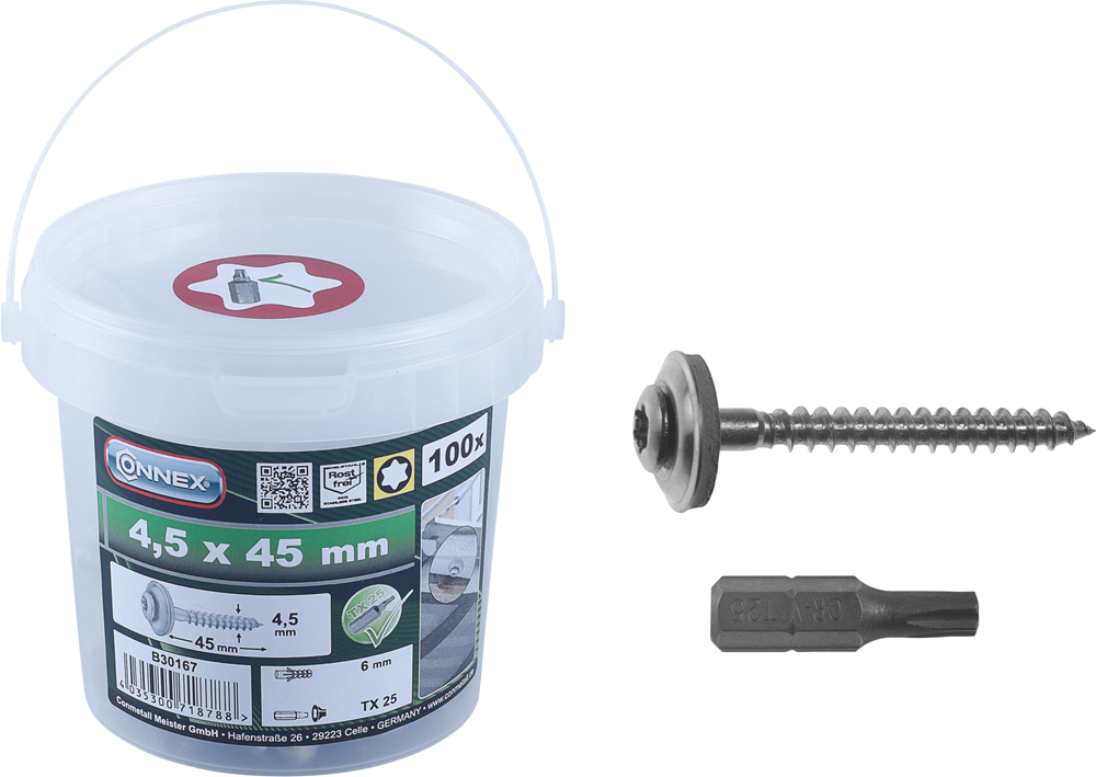 Connex Dichtingsschroef 4.5X45 Emmer 100St - B30167