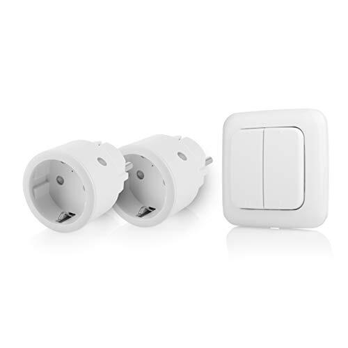 Smartwares Kompacte Mini Schakelaar Set - 2 Mini Stopcontacten - 1 Dubbele Wandschakelaar - Plug & Connect - - SH4-99575