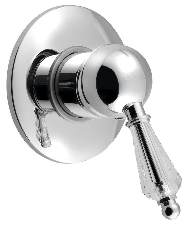Sapho KIRKÉ CRYSTAL Inbouw douchemengkraan met enkele kristallen hendel, chroom