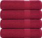 vidaXL Badhanddoeken FROGN 4 stuks 100x150 cm 360 g/m² Bordeauxrood Katoen