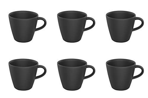 Villeroy & Boch Manufacture Rock Koffiekopjes - 150 ml - Zwart - Set van 6