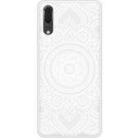 P20 Mandala blanc Bedrukt siliconen hoesje