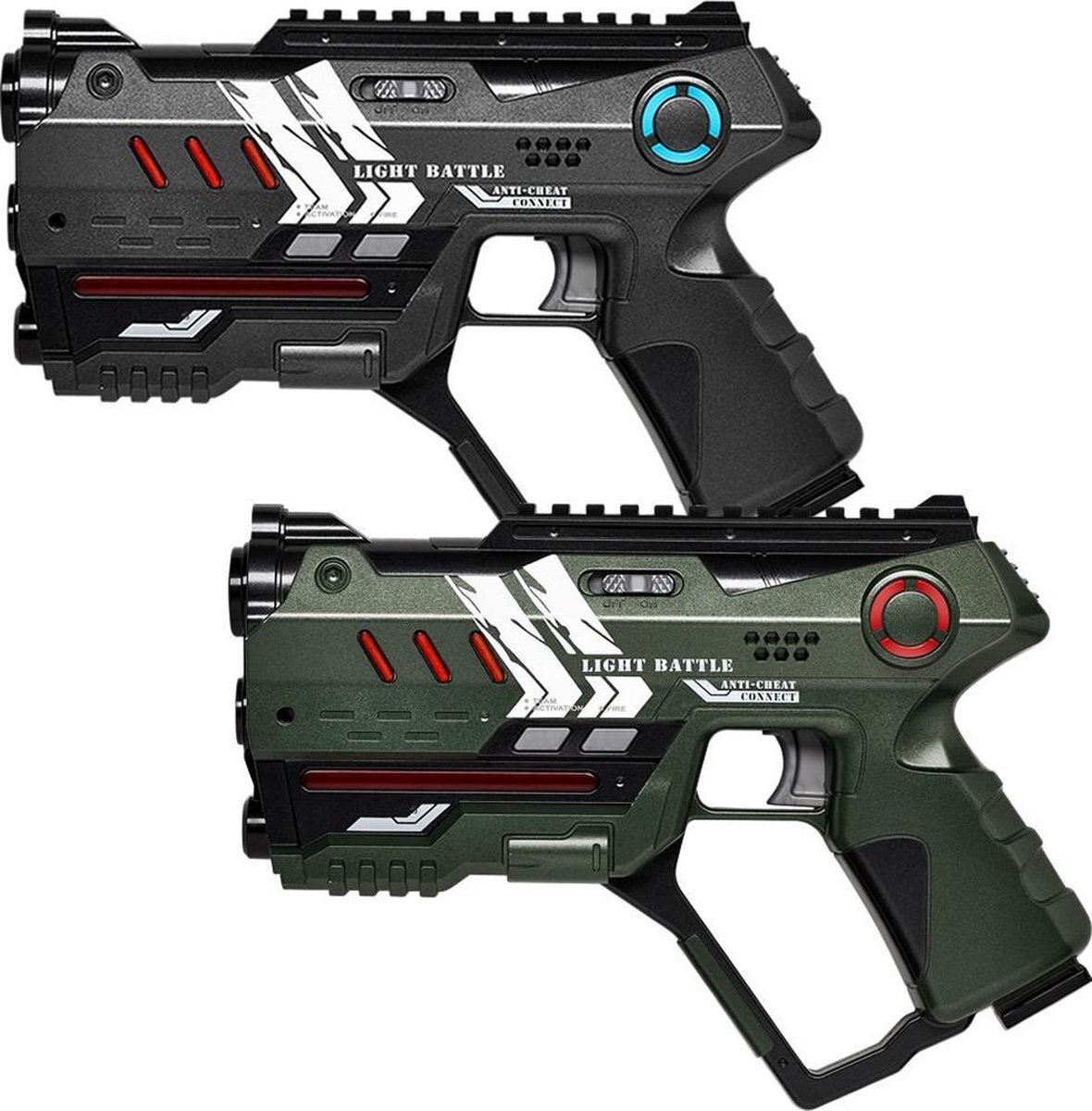 Light Battle Connect Lasergame set - Metallic Groen/Grijs - 2 laserguns