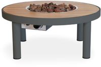 Happy Cocooning Riviera 80 - Ronde Vuurtafel op Gas - Ø 80 cm - Aluminium - Antraciet