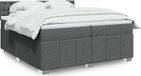 Maison Exclusive - Lit boxspring avec matelas, gris foncé, 200x200 cm, textile