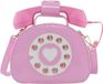 Allecto Sac bandoulière pour femmes - Rose - Design rétro - Forme téléphone - 21x16cm