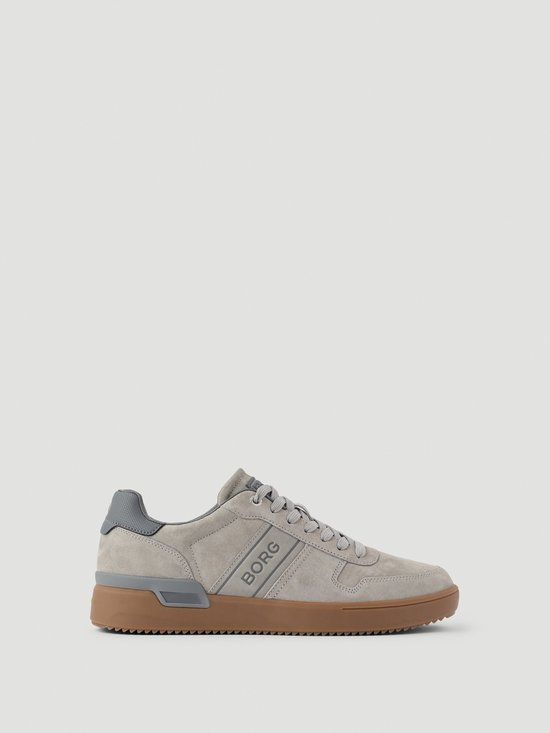 Björn Borg Spin Suede Sneaker Heren Lage Schoen Mannen - Grijs - Suede - Maat 43