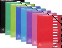 Exacompta 8x IDERAMA® Sorteermap met vaste rug - 12 indelingen - Geassorteerd - 53929E