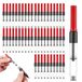 Convertisseur pour stylo plume 50 pièces, avec mécanisme rotatif, 3,4 mm, rouge/noir
