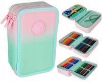 CoolPack Jumper Porte-stylos à 3 compartiments avec contenu - Gradient Fraise