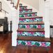Ambiance Sticker Heredia sticker voor trap, tegels, tropische trap, cementtegels, 2 stroken van 37 x 129,5 cm